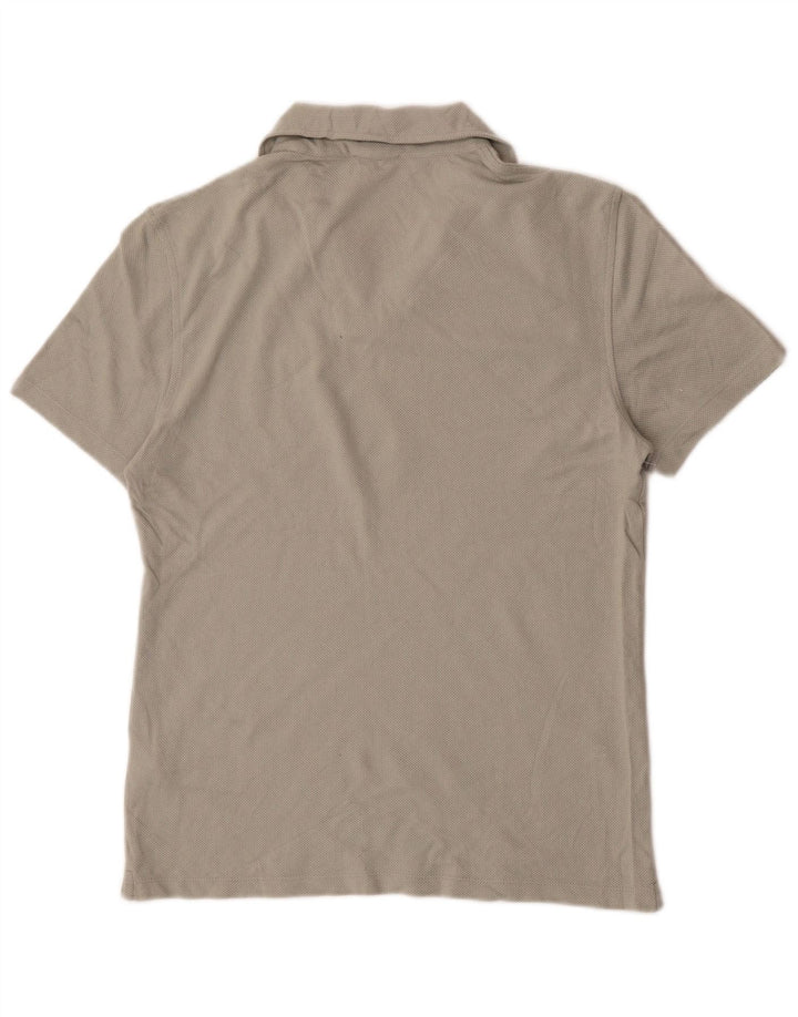 Camisa polo masculina Reiss pequena algodão cinza