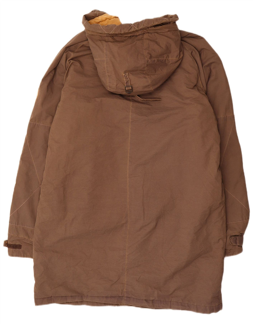 Casaco corta-vento masculino Murphy & Nye com capuz Reino Unido 44 2XL poliéster marrom