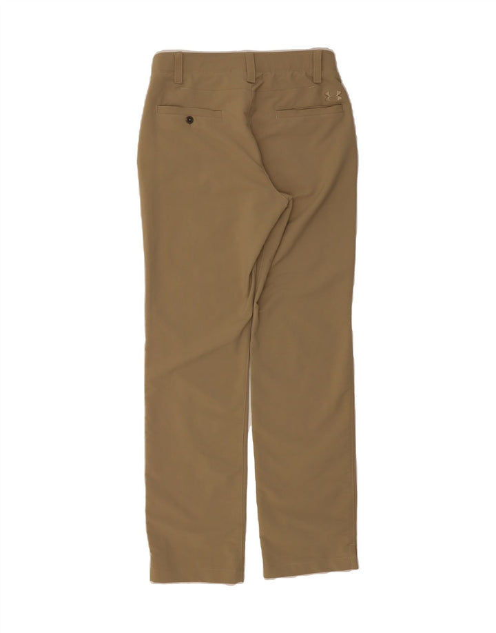 UNDER ARMOUR Mens Straight Chino Trousers W30 L32 Beige Nylon Vintage Under Armour and Second-Hand Under Armour from Messina Hembry 
