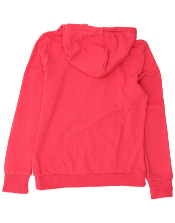 Suéter com capuz gráfico feminino Superdry UK 12 algodão rosa médio