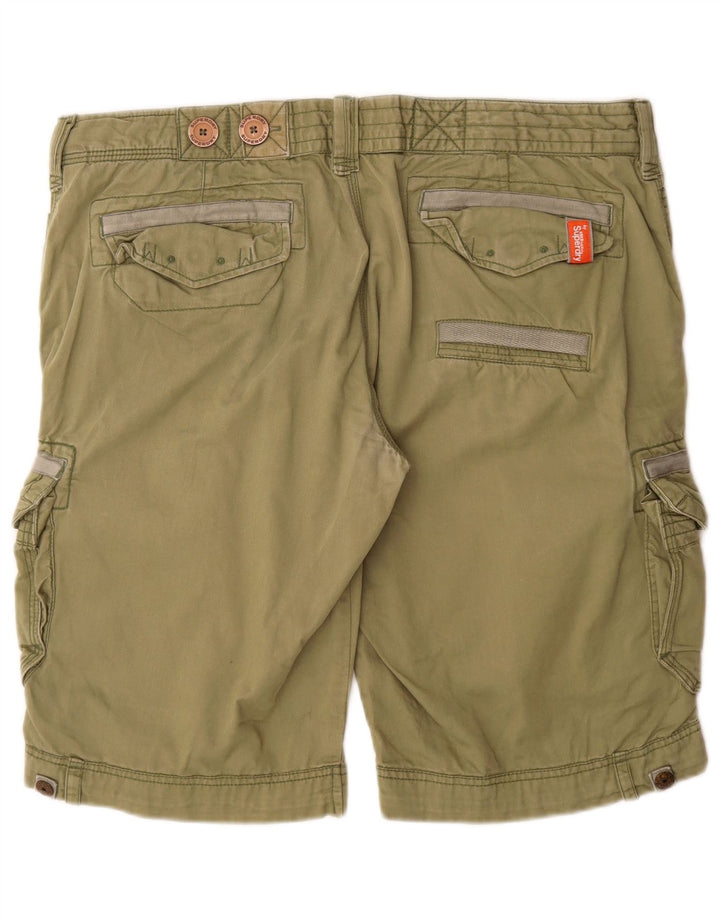 Shorts cargo masculino Superdry 2XL W40 algodão cáqui