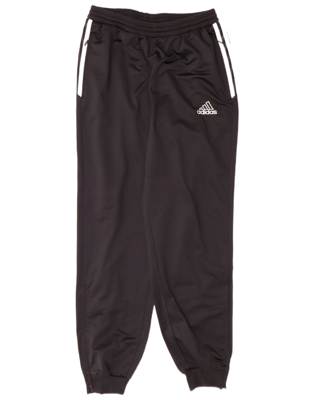 Calça de treino masculina Adidas Joggers UK 42/44 grande poliéster preto