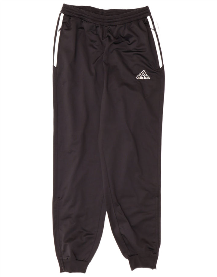 Calça de treino masculina Adidas Joggers UK 42/44 grande poliéster preto