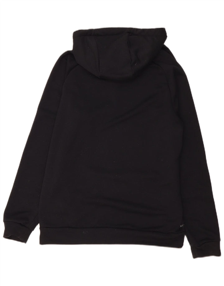 Suéter Nike masculino Dri Fit Graphic com capuz médio preto poliéster