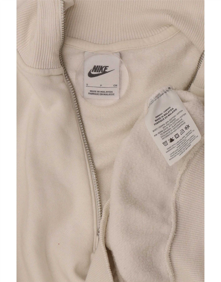 Moletom Nike feminino oversized com zíper e gola alta UK 10 pequeno branco