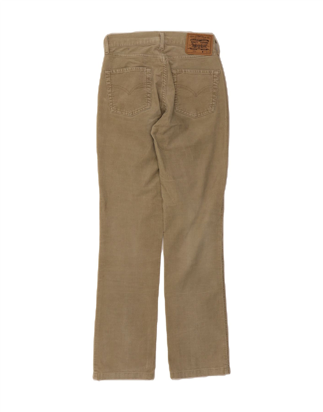 LEVI'S Womens 595 Straight Corduroy Trousers W27 L31 Beige Cotton Vintage Levi's and Second-Hand Levi's from Messina Hembry 