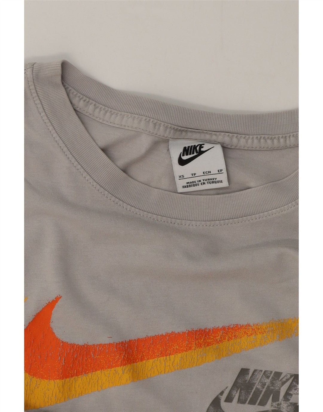 Camiseta Nike masculina gráfica Top XS algodão cinza