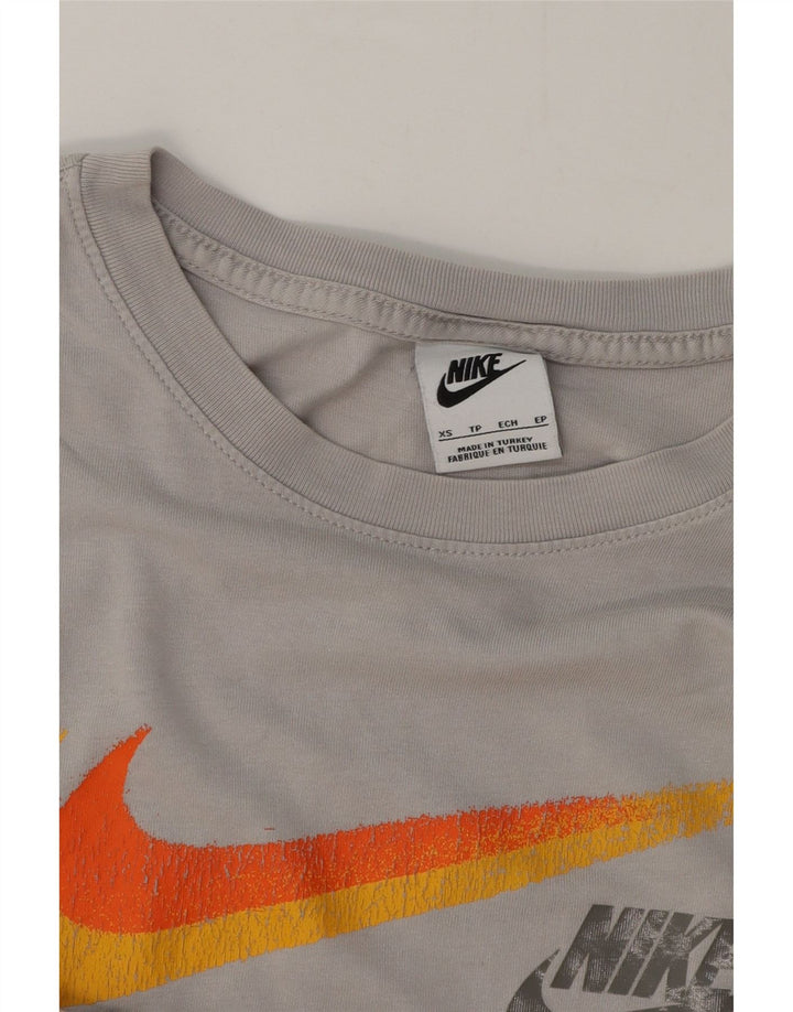 Camiseta Nike masculina gráfica Top XS algodão cinza