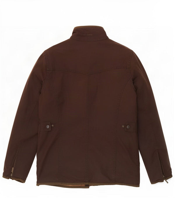 Jaqueta feminina de algodão encerado Barbour UK 10 pequena marrom