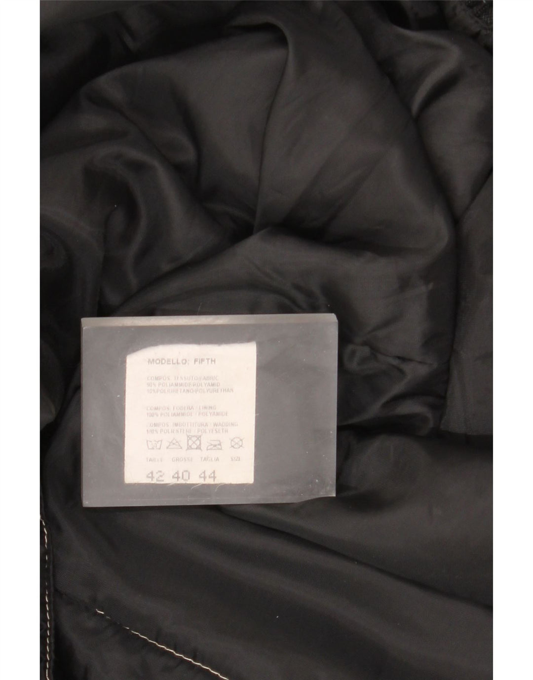 Jaqueta corta-vento superdimensionada feminina vintage IT 44 poliamida preta média