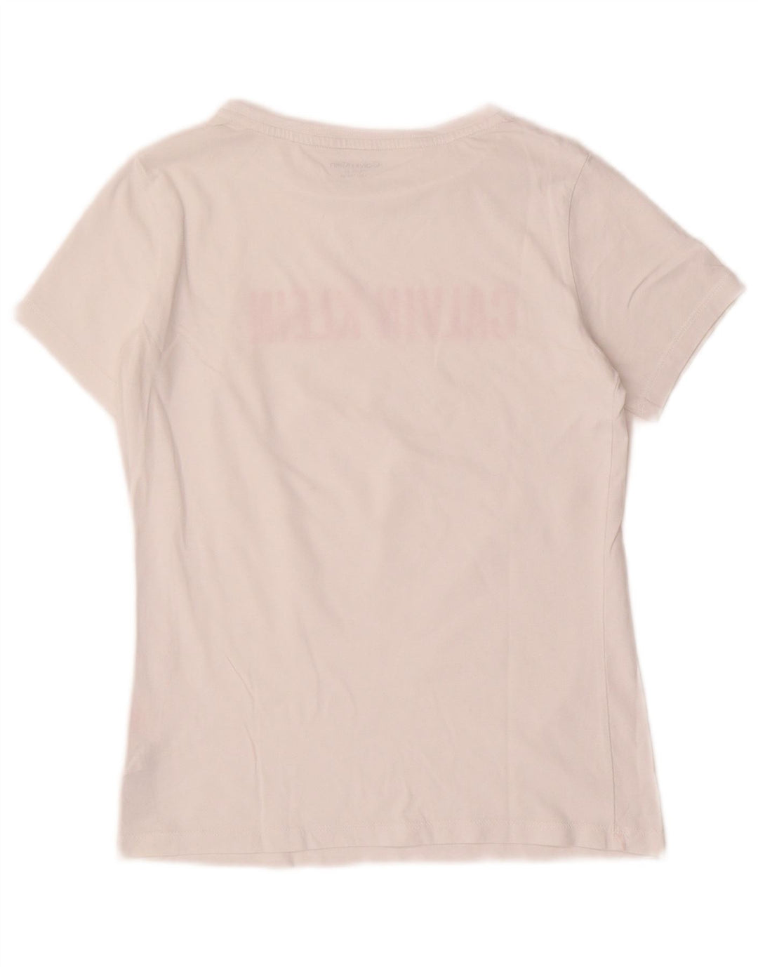CALVIN KLEIN Camiseta feminina estampada 12-13 anos algodão branco