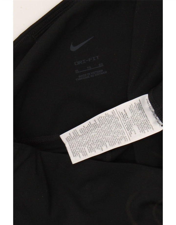 Leggings Nike Dri Fit Crop Femininas UK 18 XL Preto Poliéster