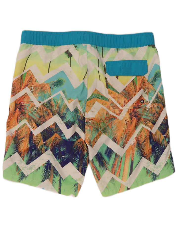 Maui Maui Shorts de natação feminino UK 14 médio multicolorido Chevron
