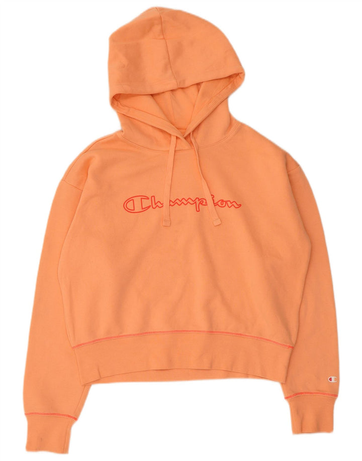 Jumper feminino com capuz gráfico grande Champion UK 14 médio laranja