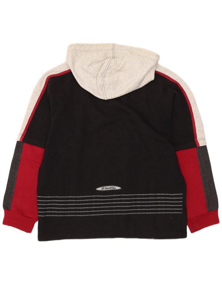 Lotto Mens Hoodie Jumper UK 38/40 Médio Preto Colorblock Poliéster