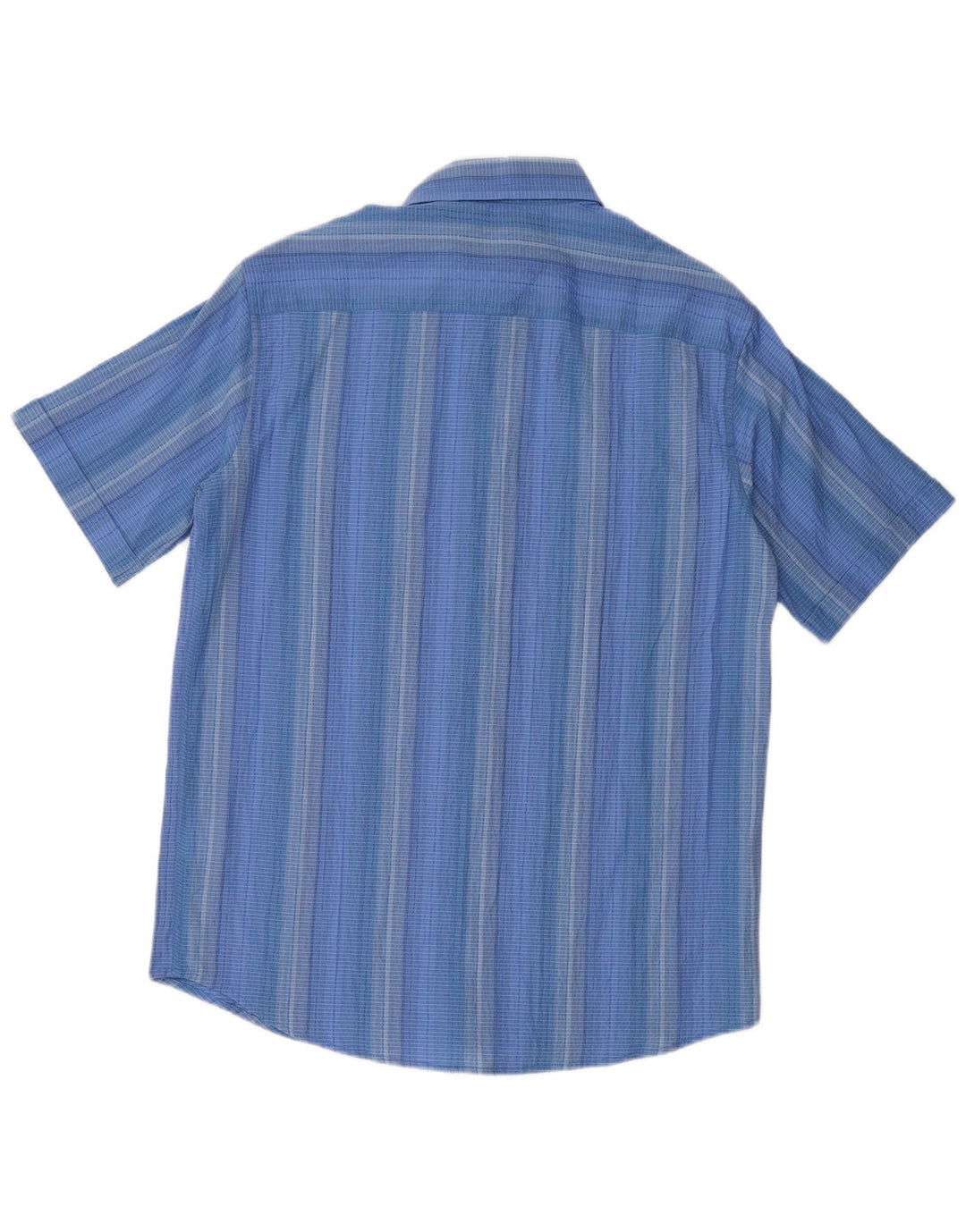 Camisa masculina de manga curta Angelo Litrico tamanho 39/40 listrado azul médio