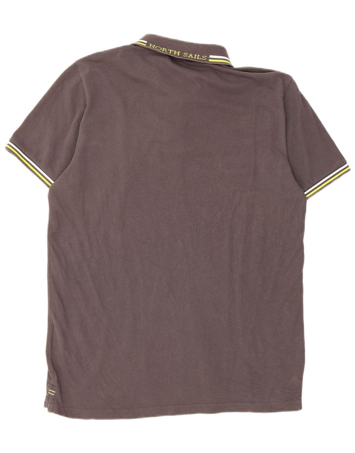 Camisa polo masculina North Sails algodão cinza médio