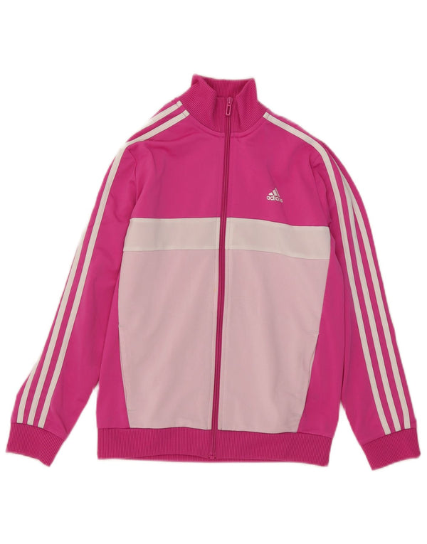 Jaqueta Adidas Meninas Treino Top 11-12 Anos Rosa Colorblock