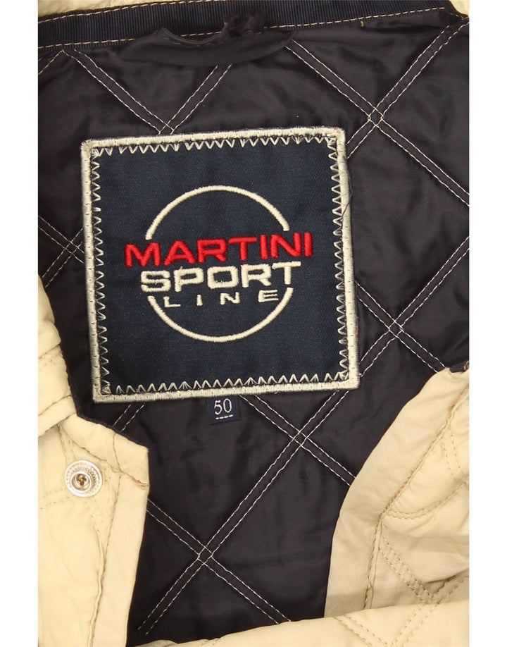 Jaqueta acolchoada masculina vintage IT 50 grande bege