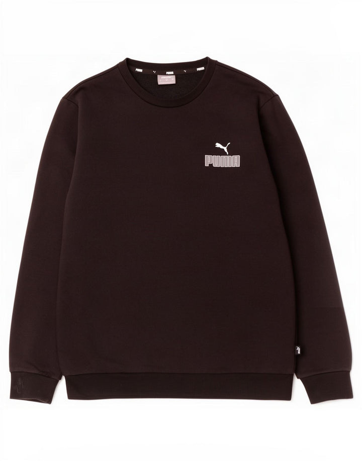 Puma Mens Graphic Moletom Jumper Médio Algodão Preto