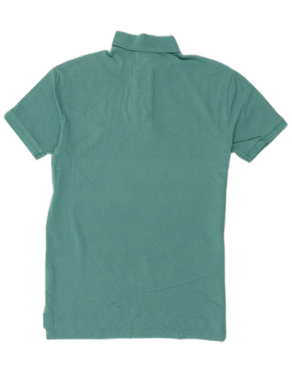 Camisa polo masculina Polo Ralph Lauren Slim Fit pequena turquesa