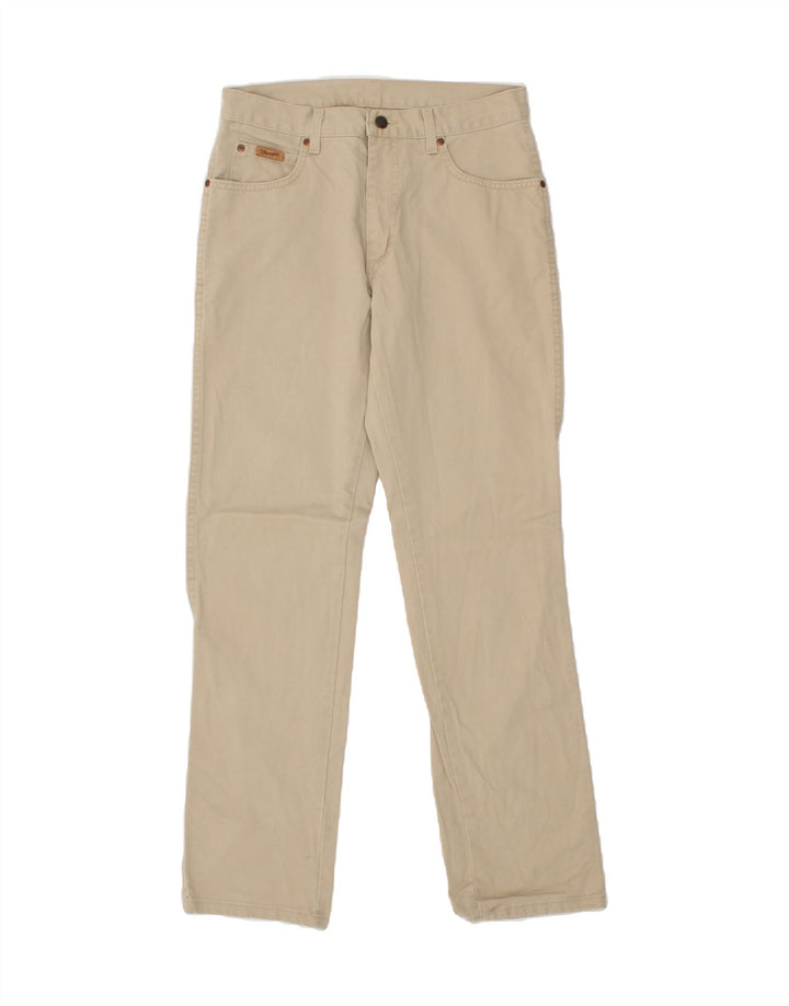 WRANGLER Womens Texas Straight Casual Trousers W31 L32 Beige Cotton Vintage Wrangler and Second-Hand Wrangler from Messina Hembry 