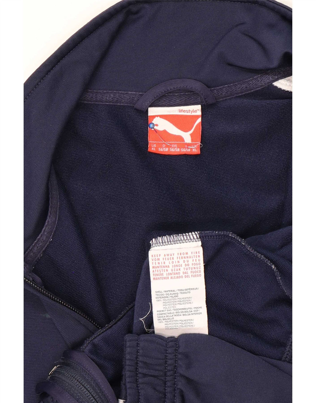 Puma Mens Tracksuit Top Jacket XL Azul marinho Colourblock Poliéster