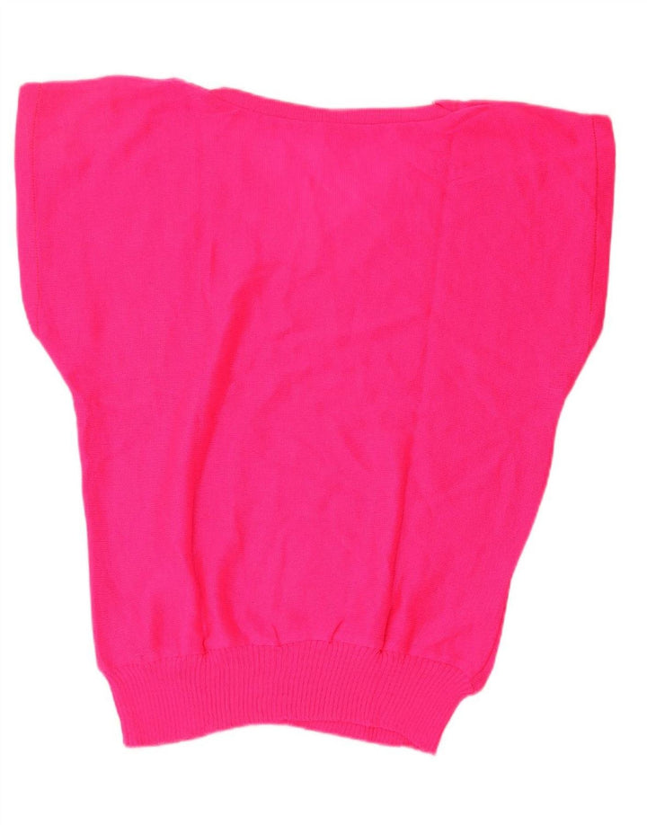 Regata feminina VINTAGE com colete UK 14 rosa médio