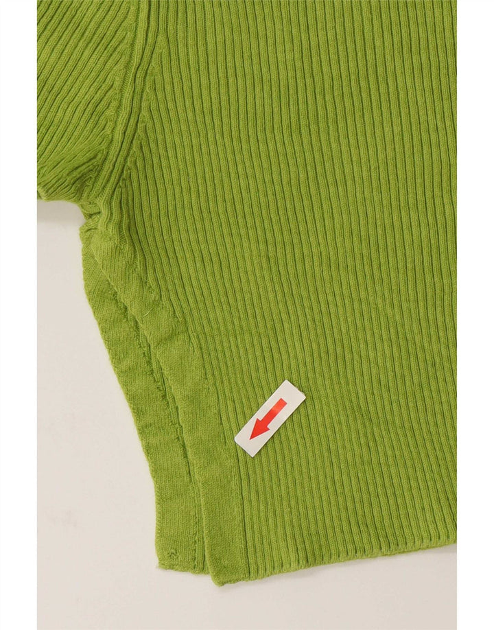 Zara Womens Crop Top UK 12 Médio Verde