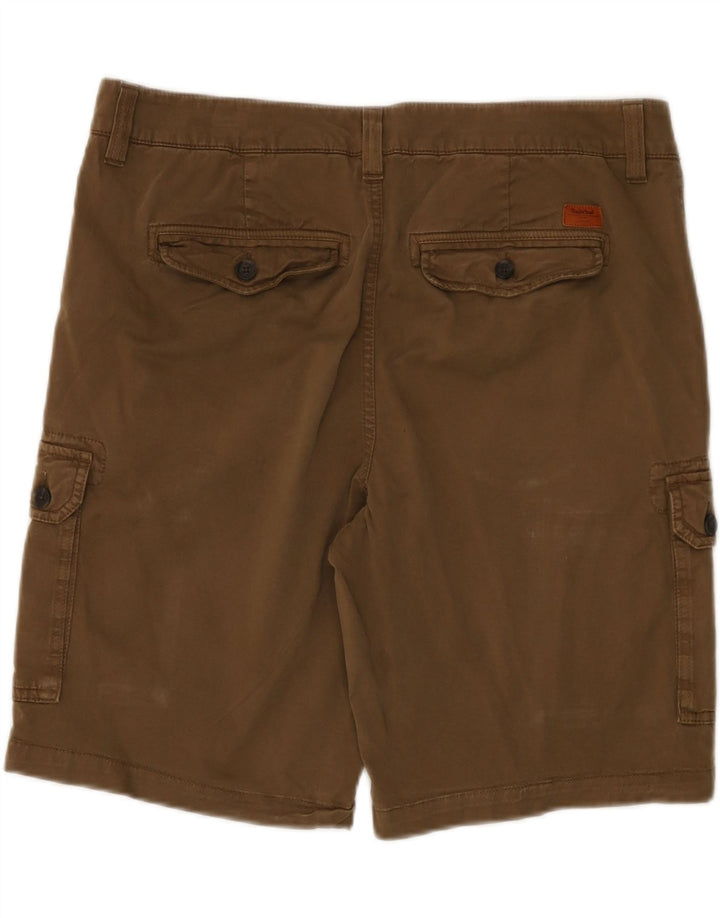 Timberland Mens Cargo Shorts W36 Grande Algodão Marrom