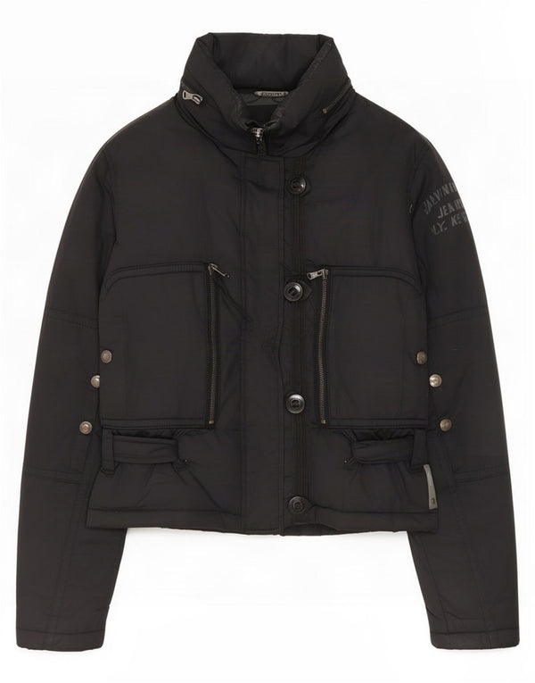 Jaqueta Calvin Klein Jeans Mulher Acolchoada UK 14 Médio Preto
