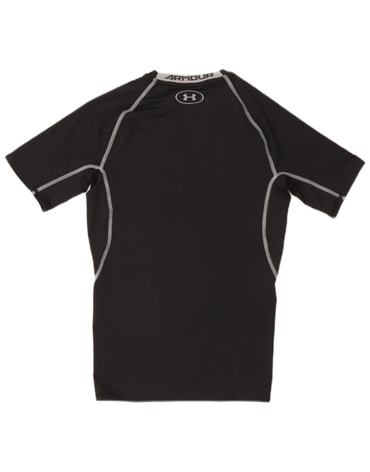 Camiseta masculina Under Armour Heat Gear Graphic Top médio preto poliéster