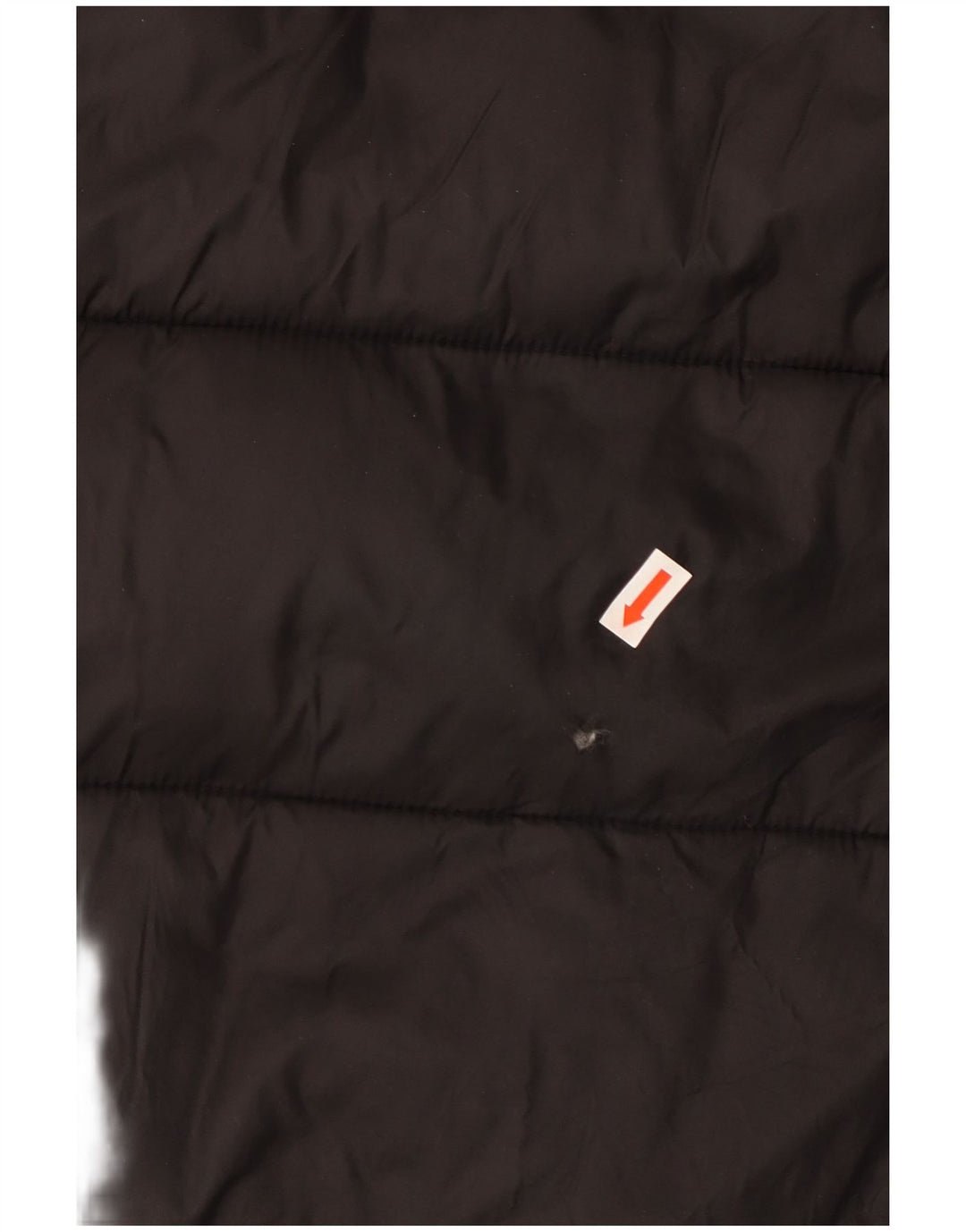 Casaco acolchoado com capuz grande feminino ZARA UK 10 pequeno poliéster preto