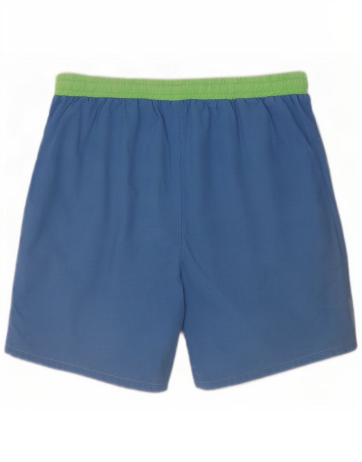 Shorts de natação masculino vintage médio listrado multicolorido