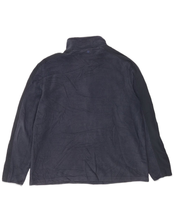 Mountain Warehouse Mens Zip Neck Fleece Jumper 2XL Poliéster Azul Marinho
