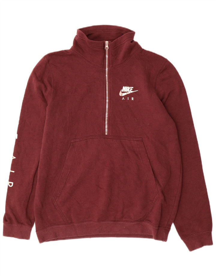 Nike feminino oversized gráfico moletom jumper reino unido 10 pequeno borgonha