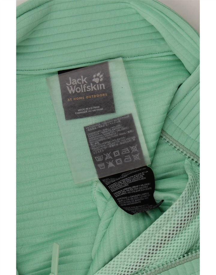Jaqueta de treino feminina JACK WOLFSKIN Reino Unido 10 poliéster verde pequeno
