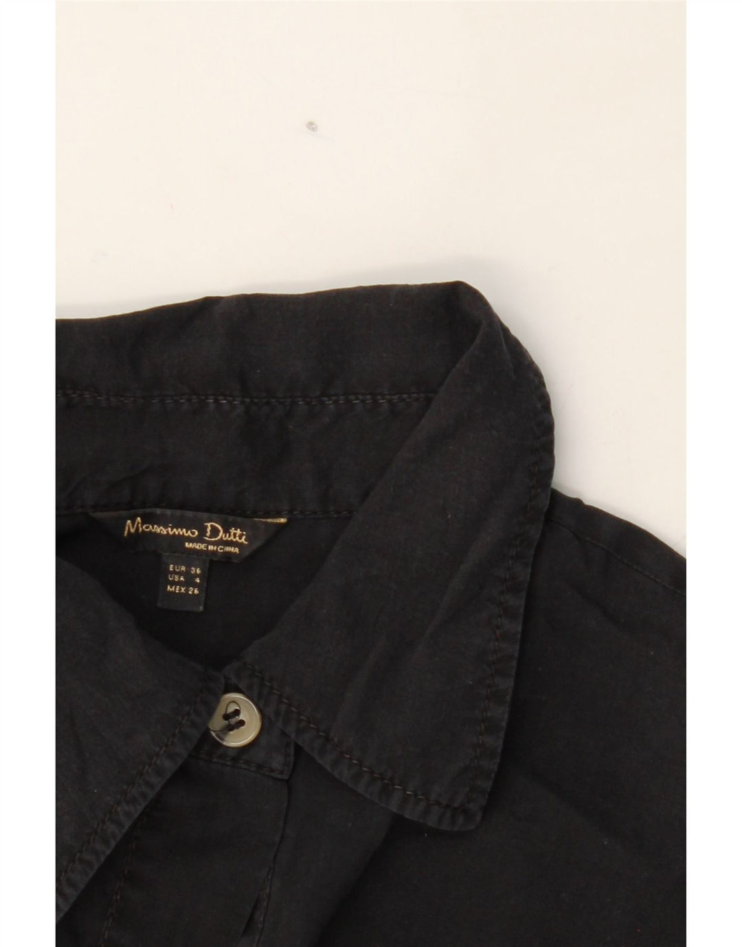 MASSIMO DUTTI Womens Oversized Shirt EU 36 XS Black Vintage Massimo Dutti and Second-Hand Massimo Dutti from Messina Hembry 