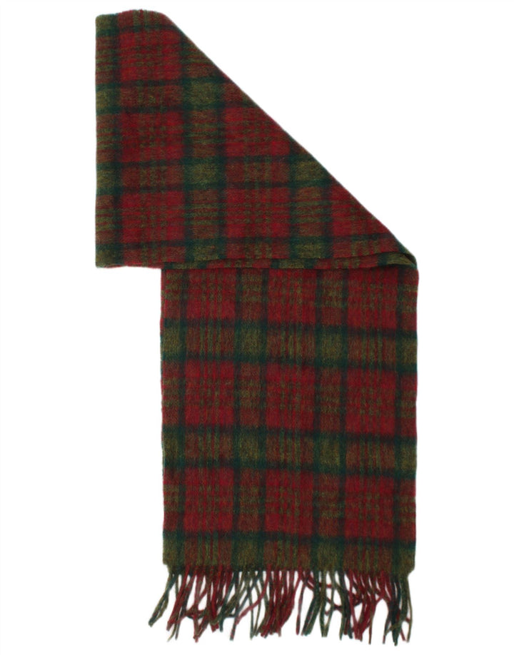 Lenço retangular feminino John Hanly&Co Ltd tamanho único xadrez vermelho clássico