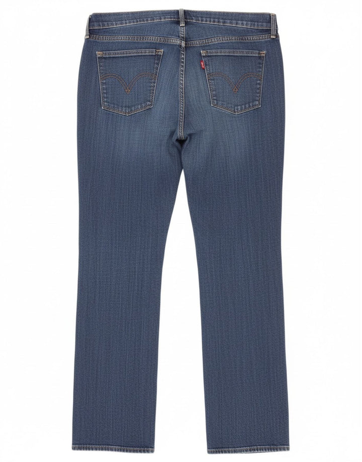 Calça jeans feminina Levi's 505 Straight W31 L32 azul algodão