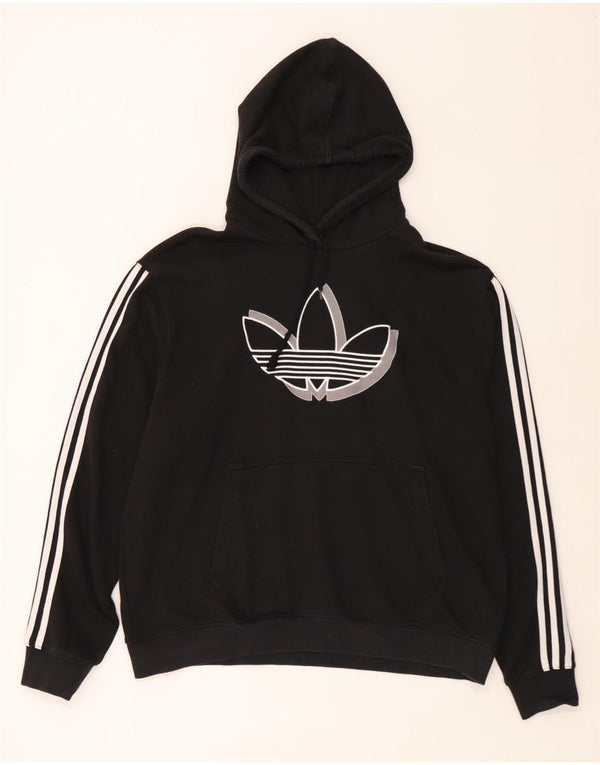 Adidas masculino gráfico moletom com capuz XL preto algodão