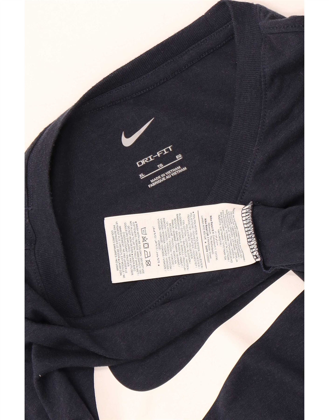 Camiseta Nike masculina Dri Fit Graphic Top XL azul marinho poliéster