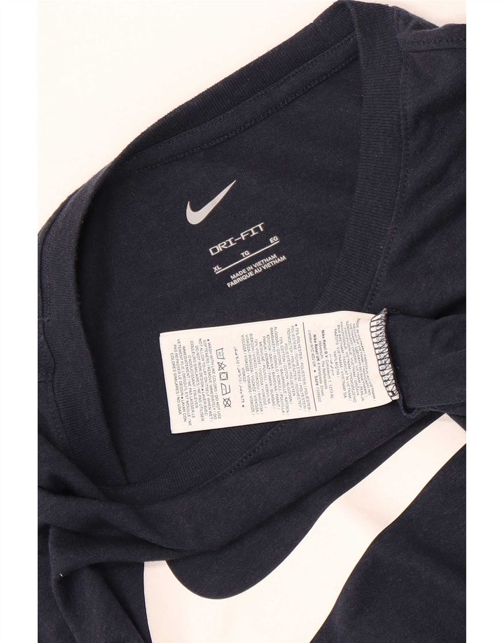 Camiseta Nike masculina Dri Fit Graphic Top XL azul marinho poliéster