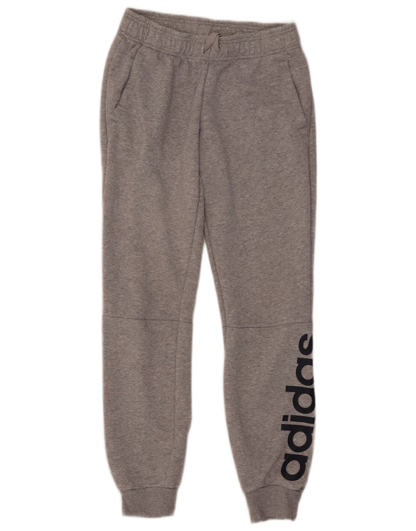 Adidas Womens Graphic Tracksuit Calças Joggers UK 8/10 Pequeno Cinza Flecked