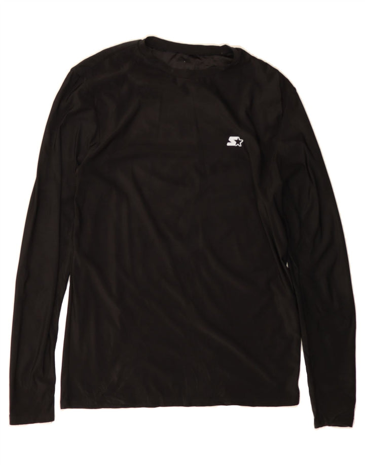STARTER Mens Top Long Sleeve Medium Black Polyester Vintage Starter and Second-Hand Starter from Messina Hembry 