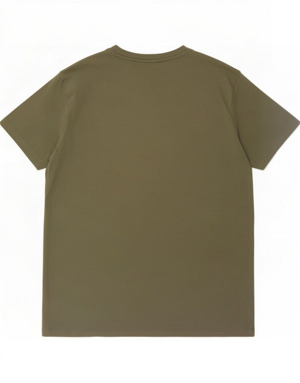 Hugo Boss Mens Camiseta Top Pequeno Algodão Cáqui