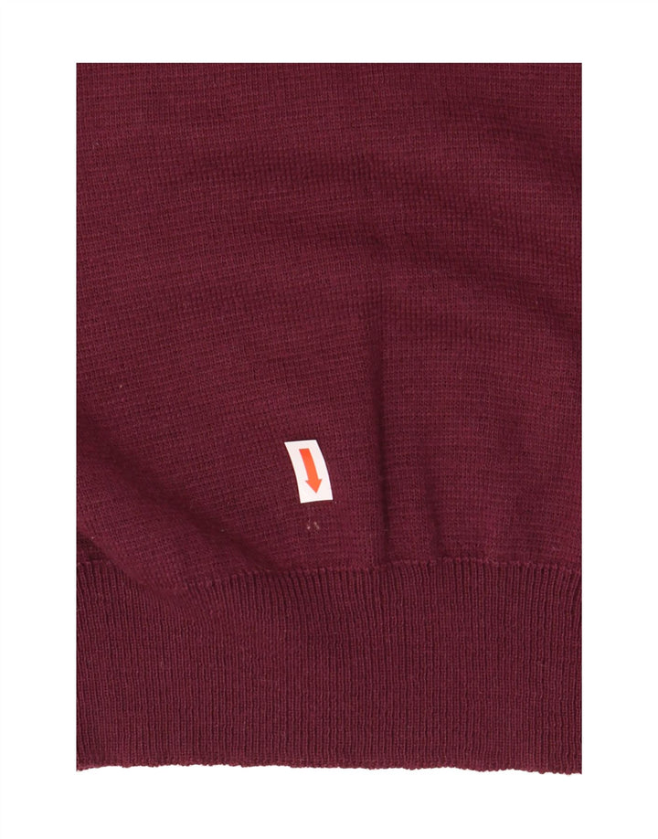 NAVIGARE Mens Crew Neck Jumper Sweater Medium Burgundy Acrylic Vintage Navigare and Second-Hand Navigare from Messina Hembry 