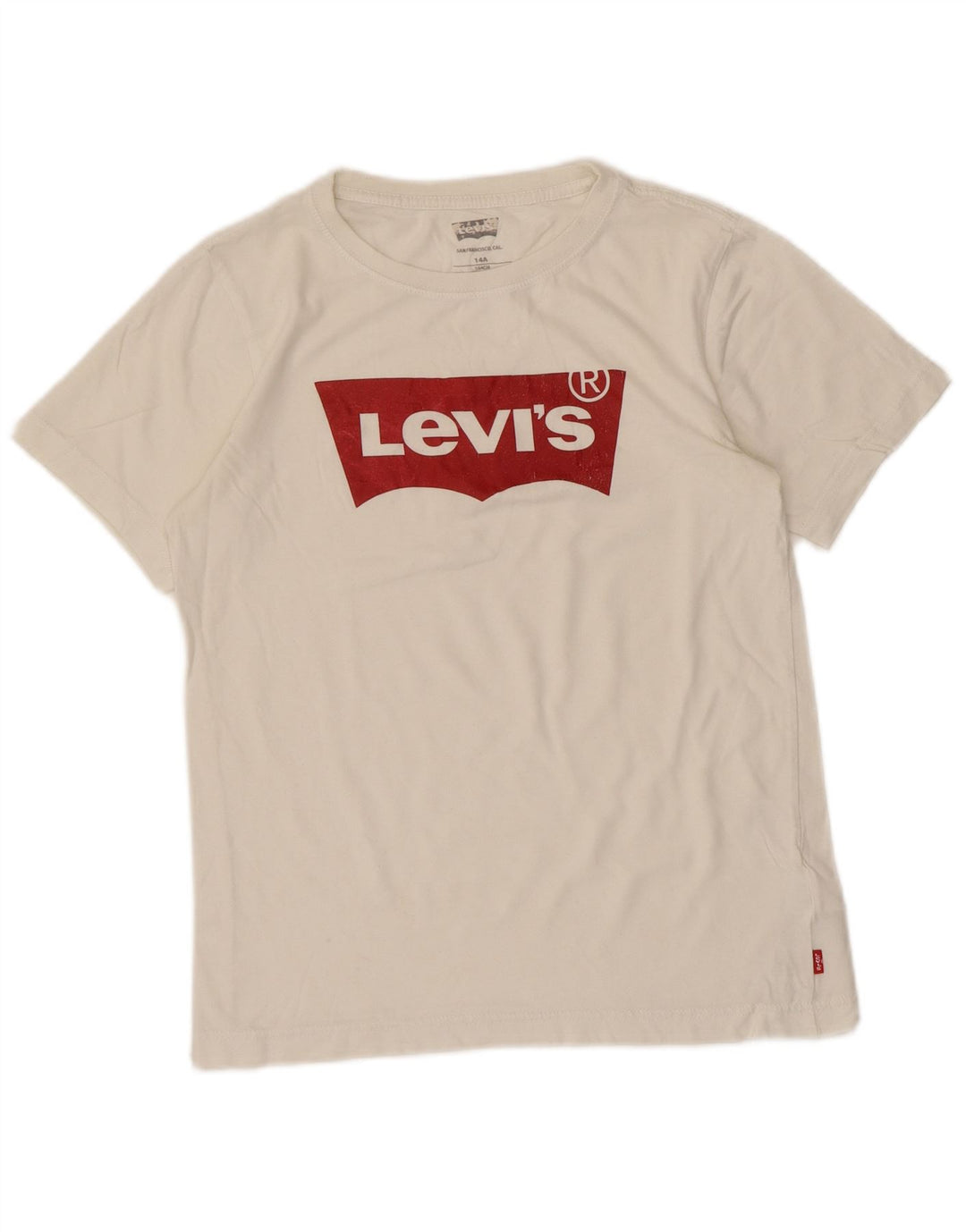 Camiseta Levi's Boys Graphic 13-14 Anos Algodão Branco