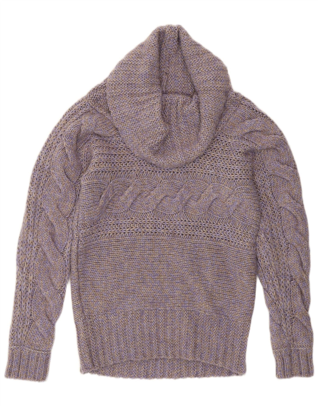 Suéter feminino Esprit com gola redonda e lã roxa média UK 14