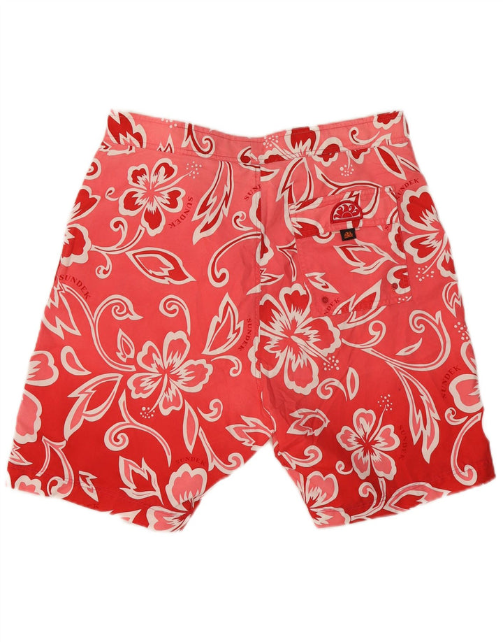 Shorts de natação masculino Sundek grande rosa floral